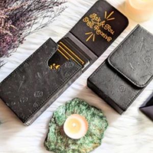 Vegan leather tarot oracle card case